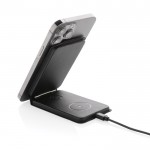 Chargeur sans fil 3-en-1 pliable à aimant téléphone vertical couleur noir huitième vue