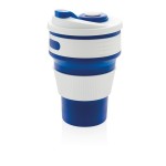 Mug takeaway pliable pour voyage couleur bleu