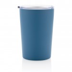 Tasse thermique en acier recyclé avec poignée couleur bleu quatrième vue