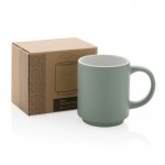 Mug design disponible en plusieurs couleurs couleur vert menthe vue avec boîte