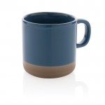 Mug en céramique émaillée en deux couleurs couleur bleu