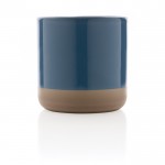 Mug en céramique émaillée en deux couleurs couleur bleu quatrième vue