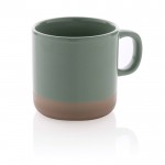 Mug en céramique émaillée en deux couleurs couleur vert
