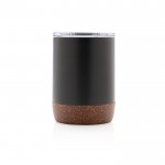 Petits mugs thermiques avec base en liège couleur noir deuxième vue