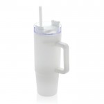 Mug thermique en plastique recyclé à couvercle 3 voies 900ml couleur blanc
