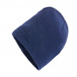 Bonnet classique en laine Polylana couleur bleu marine troisième vue