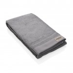 Petite serviette épaisse et douce couleur gris troisième vue