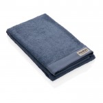 Petite serviette épaisse et douce couleur bleu troisième vue