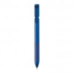 Stylo avec verrou anti-bavures et encre bleue Dokumental® couleur bleu deuxième vue