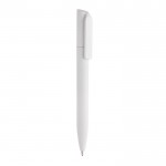Mini-stylo écologique à torsion et encre bleue Dokumental® couleur blanc
