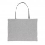 Grande sac en coton recyclé personnalisé couleur gris deuxième vue