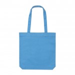 Tote bag en toile recyclée de 285 gr/m2 couleur bleu ciel deuxième vue