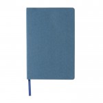 Carnet à couverture rigide certifié FSC couleur bleu deuxième vue
