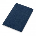 Carnet en feutre issu de matériaux recyclés A5 pages lignées couleur bleu deuxième vue
