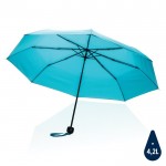 Petite parapluie pliant en rPET couleur bleu ciel première vue