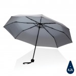 Petite parapluie pliant en rPET couleur gris graphite première vue
