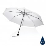 Petite parapluie pliant en rPET couleur blanc première vue