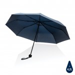 Petite parapluie pliant en rPET couleur bleu marine première vue