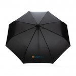 Parapluie à ouverture et fermeture automatique couleur noir vue avec logo