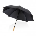 Parapluie recyclé avec manche en bambou couleur noir quatrième vue