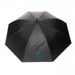 Grand parapluie au design bicolore couleur bleu marine vue avec logo