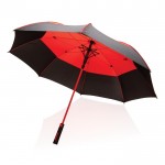 Parapluie anti-tempête bicolore couleur rouge cinquième vue