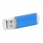 Clé USB en aluminium avec un capuchon bleu