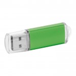 Clé USB en aluminium avec un capuchon vert