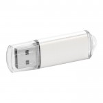 Clé USB en aluminium avec un capuchon blanc