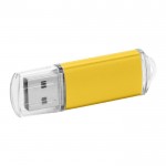 Clé USB en aluminium avec un capuchon jaune
