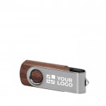 Clé USB en bois avec le logo