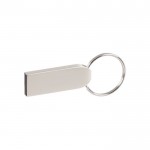 Clé USB mince en métal avec porte-clés troisième vue
