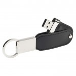Porte-clé en cuir avec clé USB intégrée couleur noir