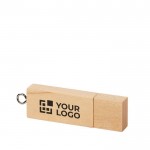 Clé USB en bois gravée avec vitesse 3.0 avec zone d'impression