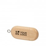 Superbe clé USB personnalisable en bois avec zone d'impression
