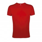T-shirt à col rond pour la publicité couleur rouge