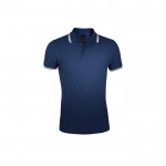 Polo bicolore en coton pour homme 200 g/m2 SOL'S Pasadena couleur bleu marine