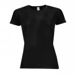 T-shirt de sport personnalisé pour femme couleur noir
