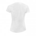 T-shirt de sport personnalisé pour femme couleur blanc vue arrière