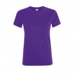 T-shirt femme en coton pour entreprises couleur violet