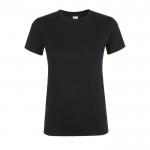 T-shirt femme en coton pour entreprises couleur noir