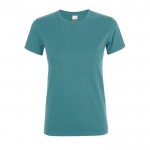 T-shirt femme en coton pour entreprises couleur turquoise