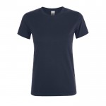 T-shirt femme en coton pour entreprises couleur bleu marine