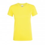 T-shirt femme en coton pour entreprises couleur jaune