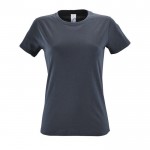 T-shirt femme en coton pour entreprises couleur titan