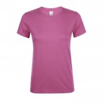 T-shirt femme en coton pour entreprises couleur rose
