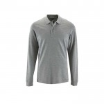 Polo manches longues homme 100% coton 180 g/m2 SOL'S Perfect couleur gris clair