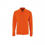 Polo manches longues homme 100% coton 180 g/m2 SOL'S Perfect couleur orange