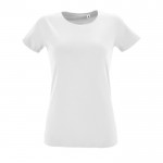 T-shirt femme à imprimer avec logo couleur blanc