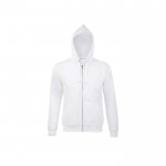 Veste zippée homme en coton et polyester 280g/m2 SOL'S Spike couleur blanc neuvième vue